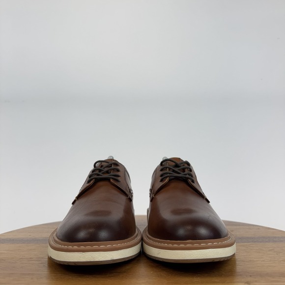 Mens Nordstrom Rack Eugene Derby Brown Leather Formal Comfort Shoes Size 7 M GUC - Picture 3 of 10